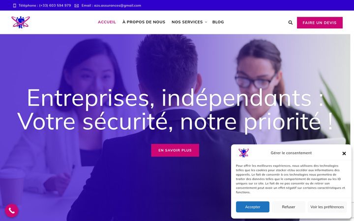 Ekrano kopija assurances-azs.fr