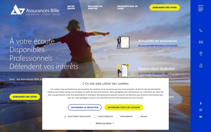 Screenshot of assurances-bille.be