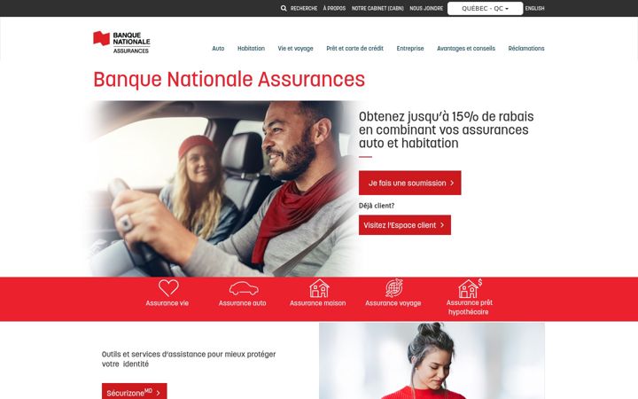 Screenshot of assurances-bnc.ca