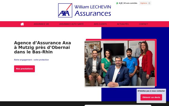Screenshot of assurances-lechevin.fr