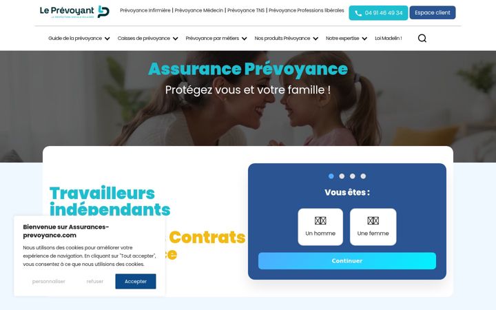 Captura de pantalla de assurances-prevoyance.com