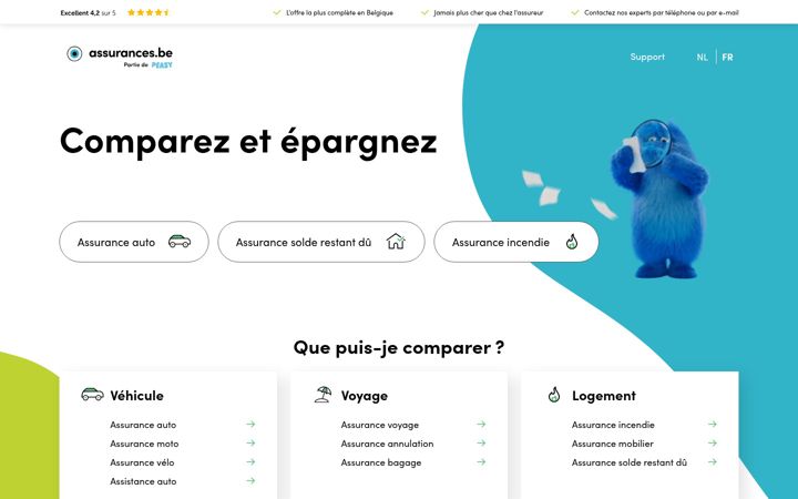 Screenshot di assurances.be