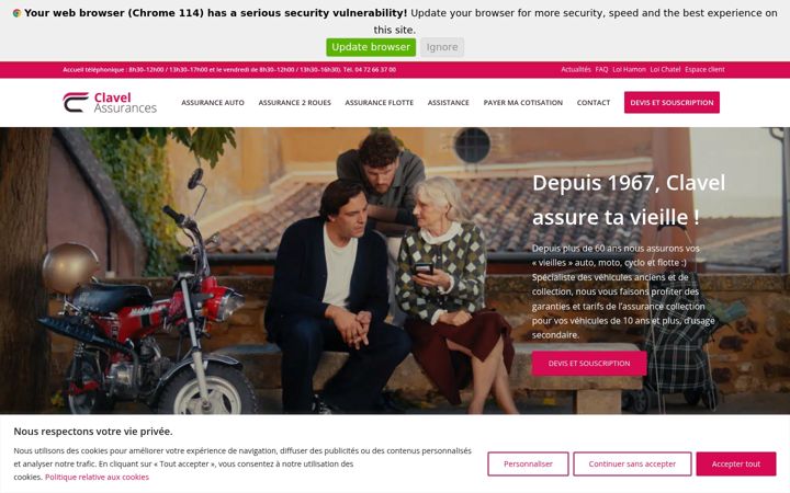 Captura de pantalla de assurancesclavel.com
