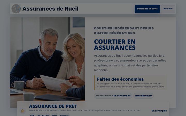 Ekrano kopija assurancesderueil.fr