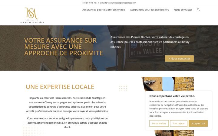 Screenshot of assurancesdespierresdorees.com
