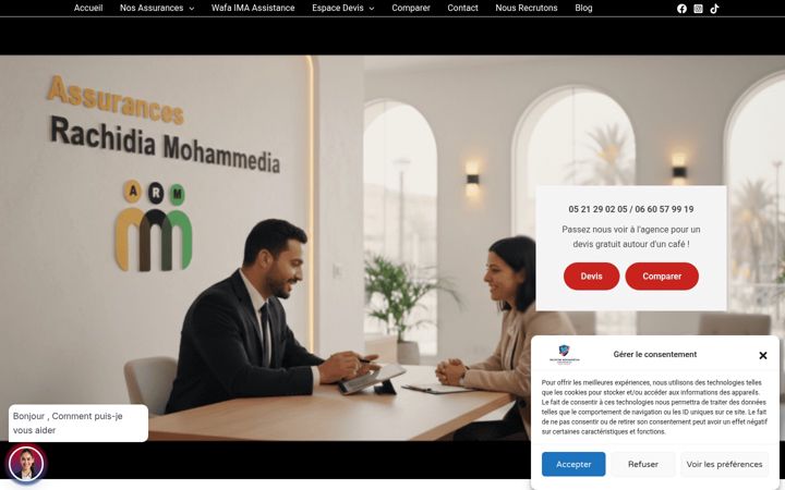 Képernyőkép: assurancesmohammedia.com