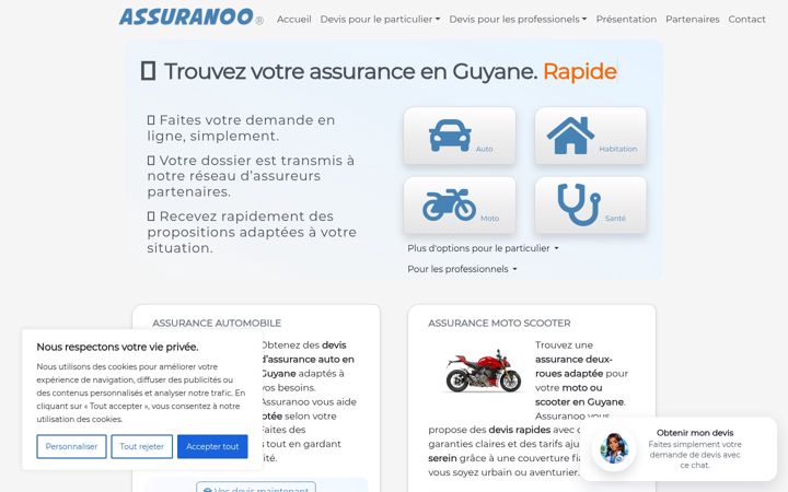 Screenshot of assuranoo.gf