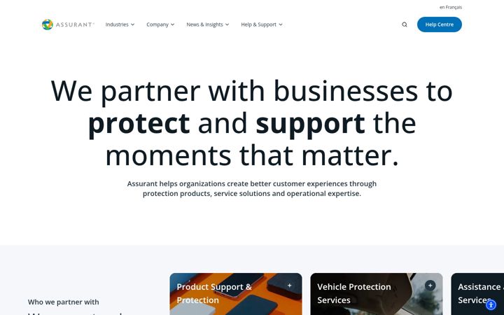Skärmbild av assurant.ca