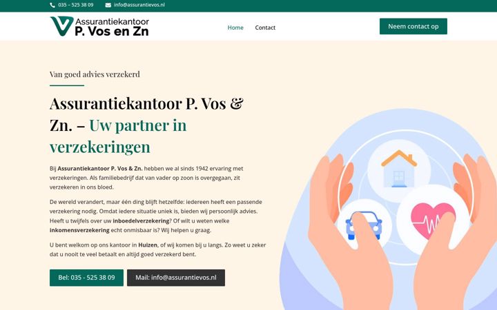 Screenshot ta' assurantievos.nl