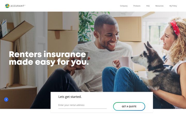 Screenshot of assurantrenters.com