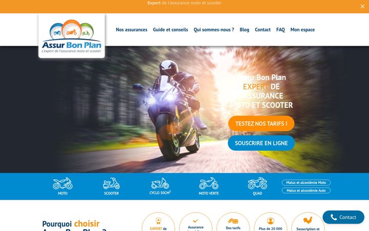Ekrano kopija assurbonplan.fr