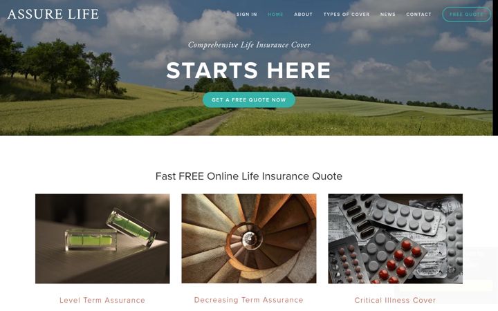 Snímek obrazovky assure-life.co.uk