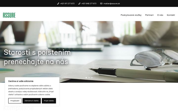 Screenshot of assure.sk