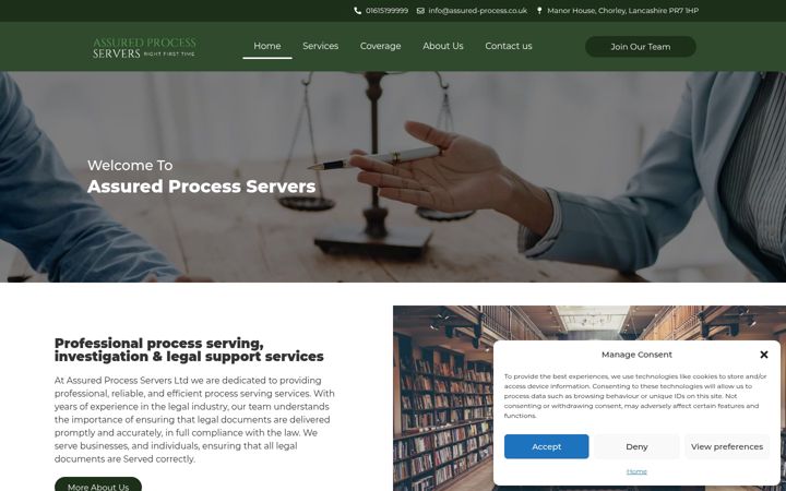 Snímek obrazovky assured-process.co.uk