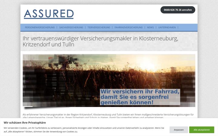 Ekrano kopija assured.at