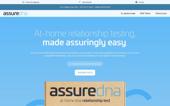 Screenshot of assuredna.co.uk
