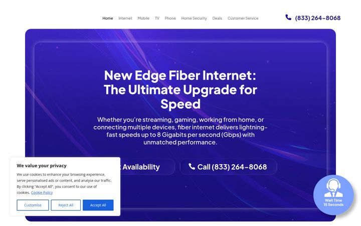 Snímek obrazovky assuredsavingfiberandcabletv.com