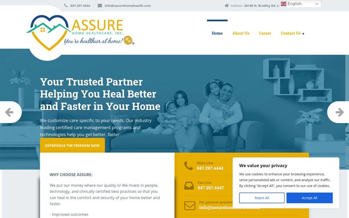 Screenshot of assurehomehealth.com
