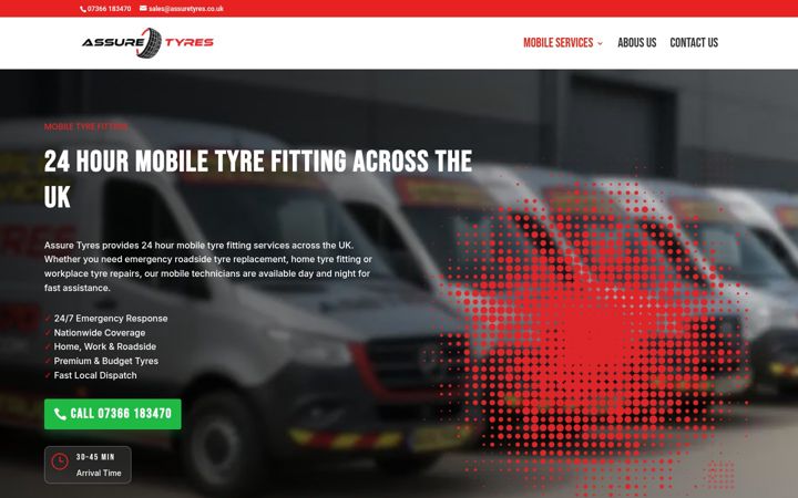 Screenshot of assuremobiletyres.co.uk