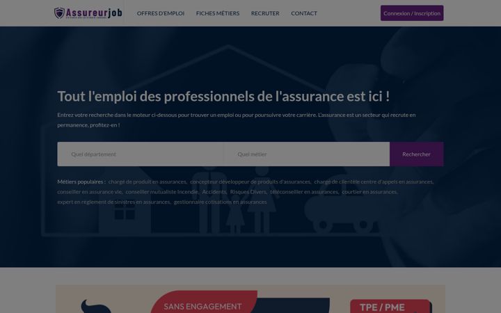 Screenshot ta' assureurjob.fr