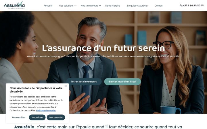 Screenshot του assurevia.fr