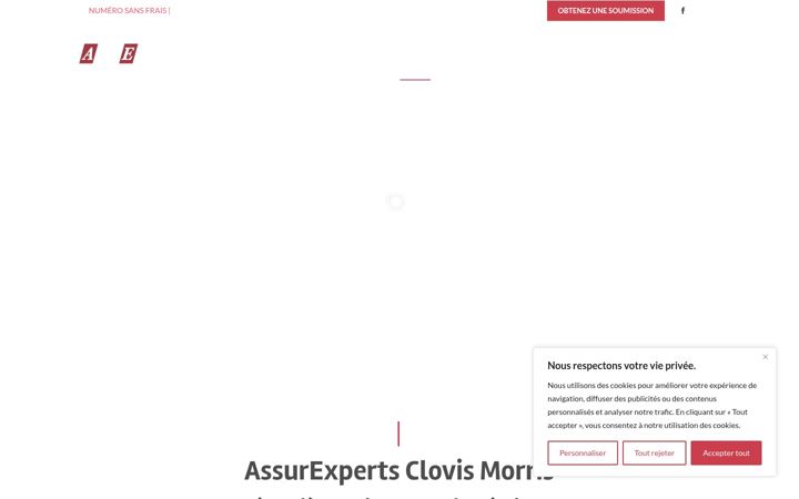 Skärmbild av assurexpertsclovismorris.ca