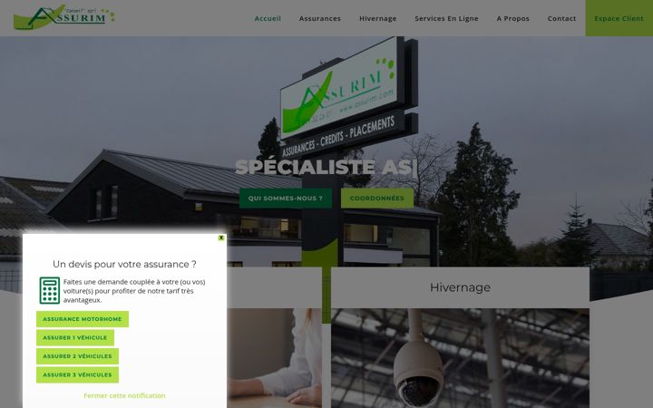 Posnetek zaslona assurim.com