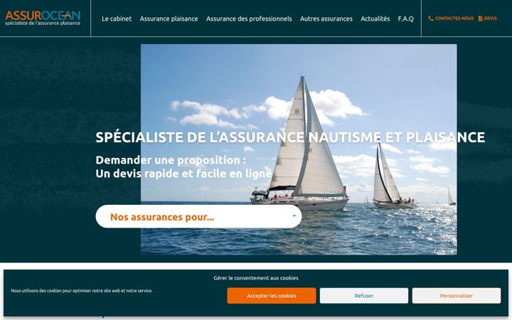 Ekrānuzņēmums no assurocean.com