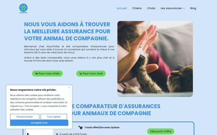 Screenshot of assurpatte.fr