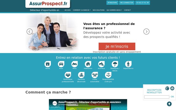 Screenshot του assurprospect.fr