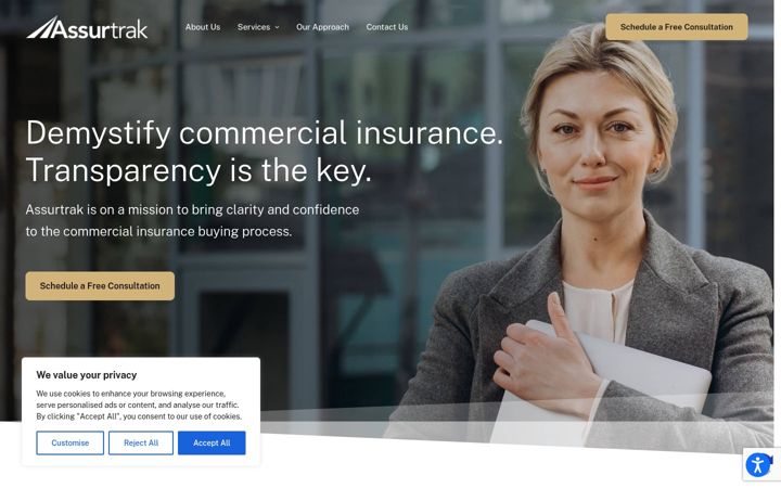 Screenshot of assurtrak.com