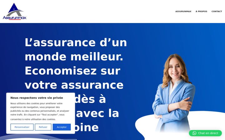 Screenshot of assurunmax.com
