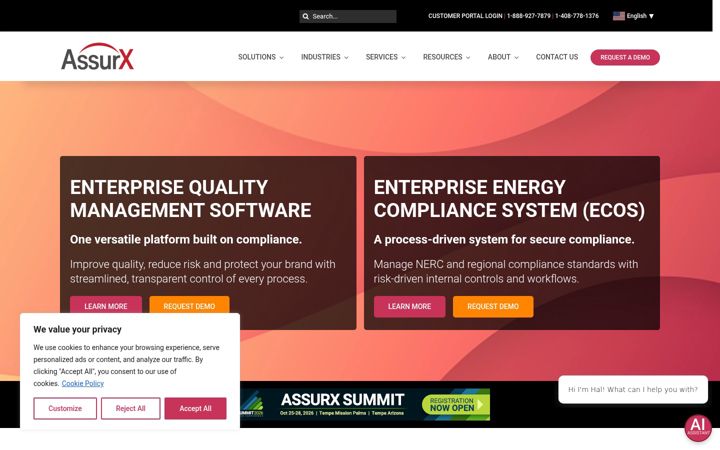 Screenshot of assurx.com