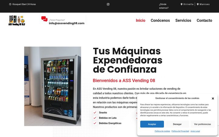 Screenshot of assvending08.com
