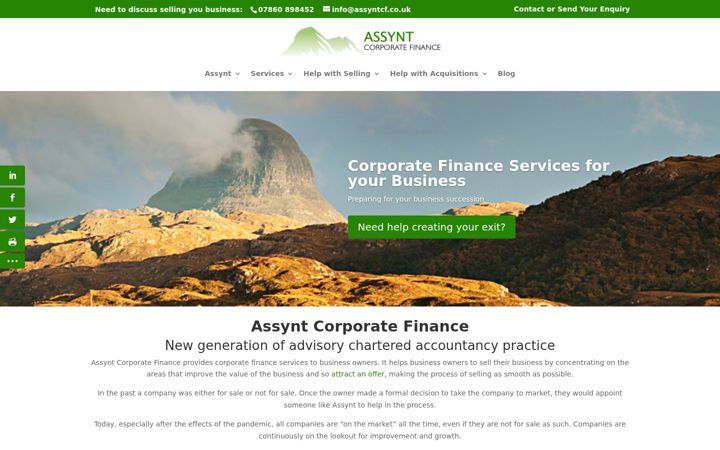 Screenshot of assyntcf.co.uk
