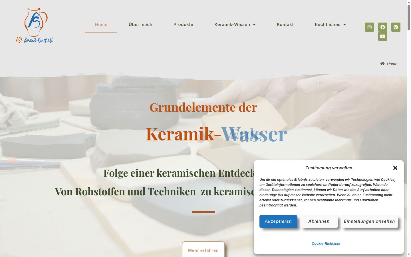 Screenshot van de toestemmingsbanner zoals getoond vóór enige interactie