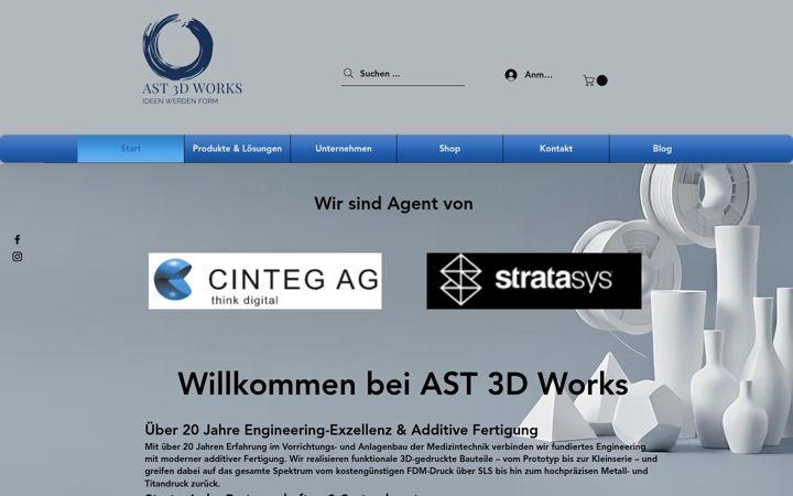 Skärmbild av ast3dworks.de