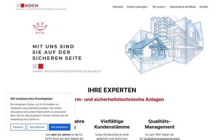 Screenshot of asta-koch.de