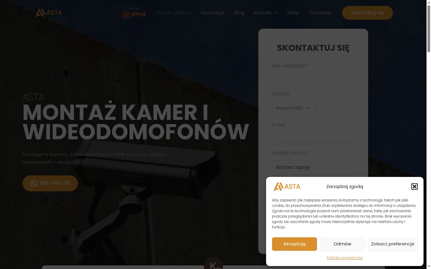 Képernyőkép a bármilyen interakció előtt megjelenő hozzájárulási bannerről