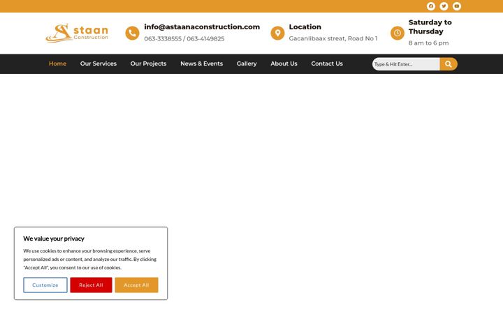 Screenshot of astaanaconstruction.com
