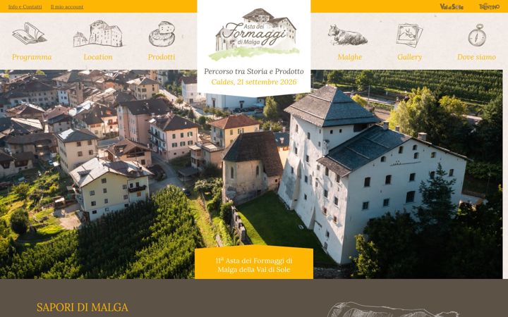 Screenshot von astadeiformaggidimalga.it