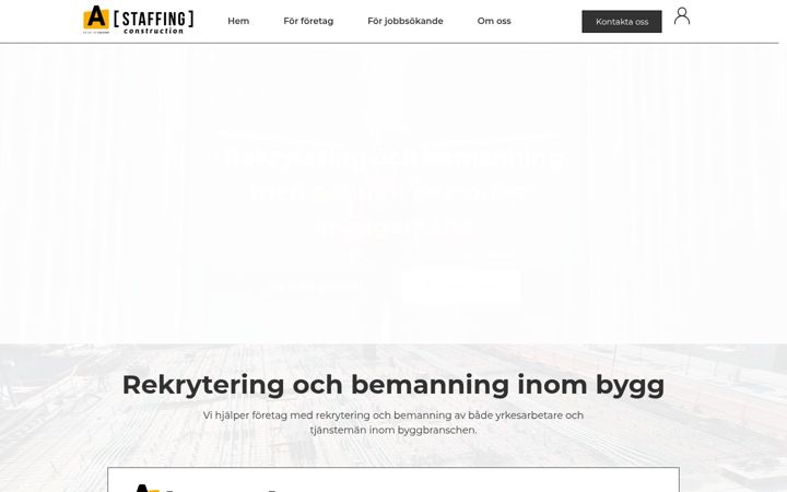 Posnetek zaslona astaffing.se