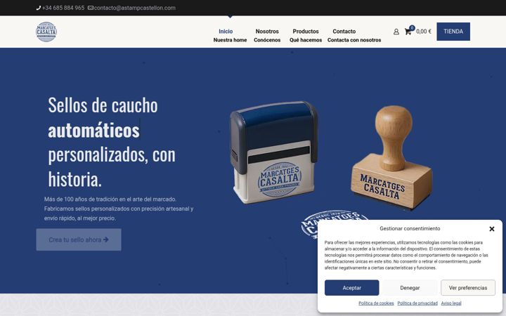 Ekrānuzņēmums no astampcastellon.com