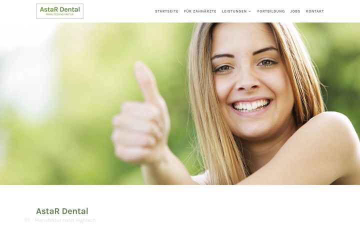Screenshot of astar-dental.de