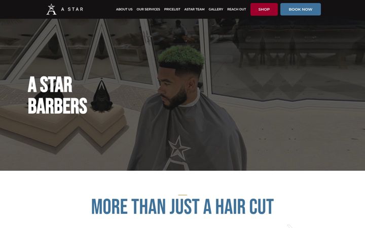 Screenshot von astarbarbers.com