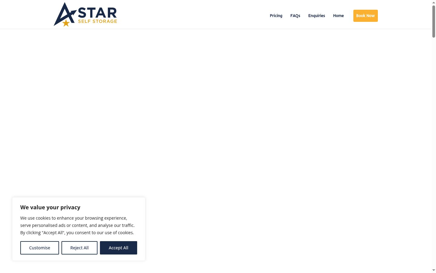 Screenshot of the consent banner shown before any interaction