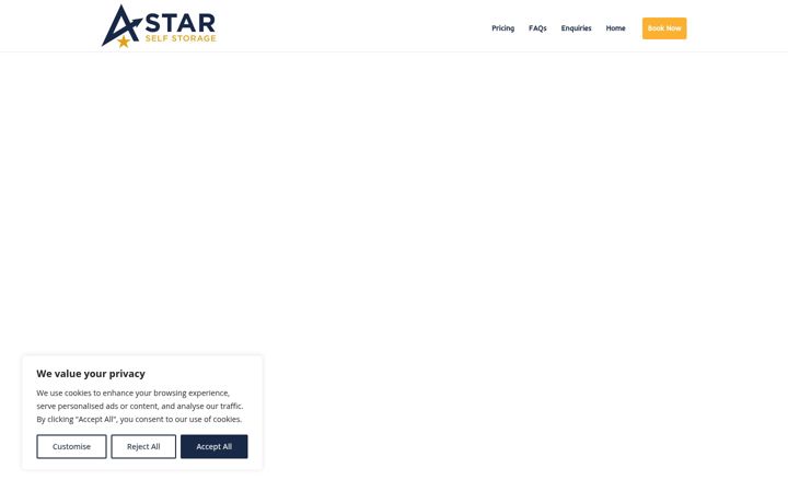 Screenshot of astarstorage.co.uk