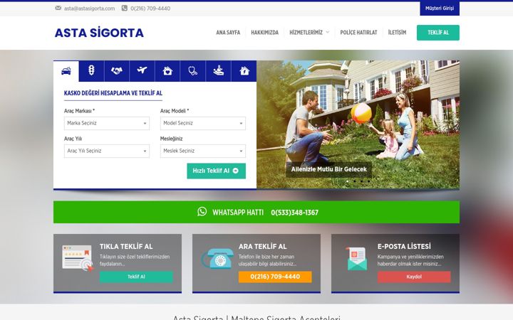 Screenshot of astasigorta.com