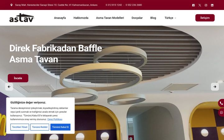 Screenshot of astav.com.tr