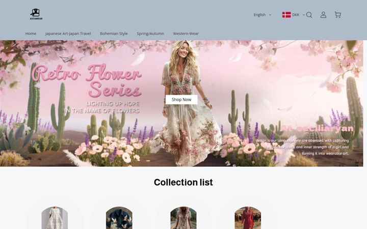 Screenshot of astawear.com